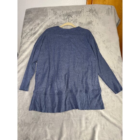 Style & Co Womens 1X Blue V-Neck Long Sleeve Sweater Top  Viscose & Polyester - Picture 12 of 16